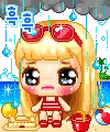 cute kawaii blonde girl on summer holidays 