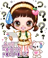 cute kawaii girl is confused