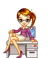 cute kawaii secretary