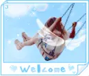 cute kawaii angel girl welcome