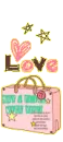 cute kawaii love luggage