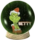 betty grinch snow globe