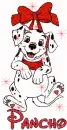 Dalmation with Red Bow and Name