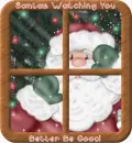 Santa is Watching You Window with Words
