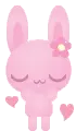 cute kawaii pink bunny