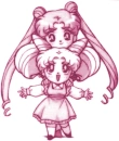 bunny and chibi moon