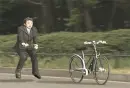 Biking along a bike