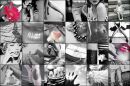 Pink,Black, and White Colage