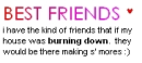 Best Friends make smores