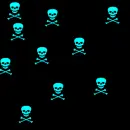 danceing neon skulls