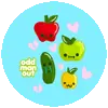 cute kawaii button