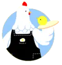 cute kawaii chicken & baby chick