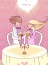 on a romantic dinner