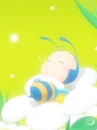 cute baby bee sleeping
