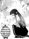 sad dark girl and butterflies