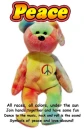 Peace bear Beanie Baby