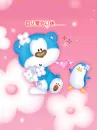 blue teddy & a penguin