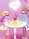love is having a drink
