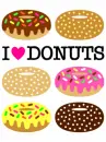 cute kawaii i love donuts