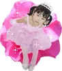 cute kawaii little princess on a flower