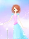 girl among white flowers