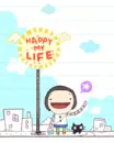 happy my life cute lil girl at the bus stop