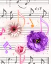 cute kawaii music flowers