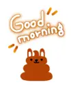 cute kawaii good morning bunny crap