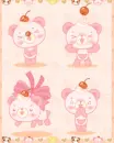 cute kawaii pink teddy bear