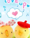 cute kawaii fluffy chicks love up