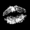 glitter with white kiss