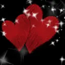 red glitter hearts