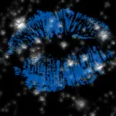 blue gitter kiss
