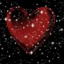 red glitter heart
