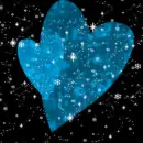 blue glitter hearts