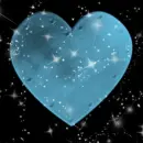 blue glitter heart