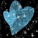 blue glitter hearts
