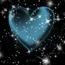 blue glitter heart