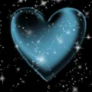 blue glitter heart