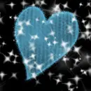blue glitter heart