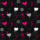 hearts and skulls