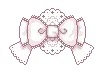 pink doily bow
