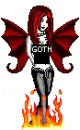 firey goth doll