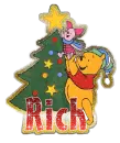 pooh bear with xmas tree