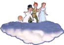 Disney - John, Michael, Wendy, And Peter Pan On Cloud