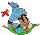 Disney - Aladdin, Jasmine, Genie, & Razoul