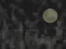 castle with moon