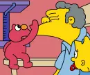 elmo hitting moe