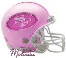 49ers Helmet with Glitter and Name