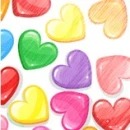 colorful hearts